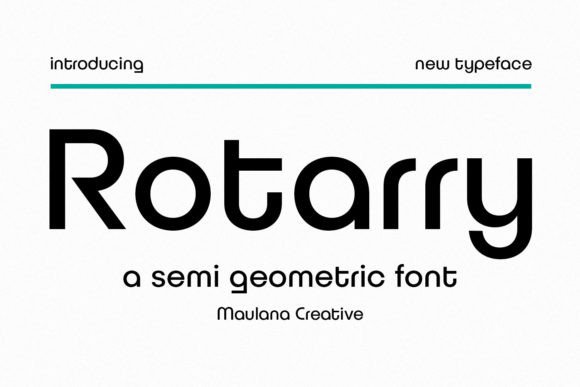 Discover the Rotarry Semi Geometric Font for Creative Projects
