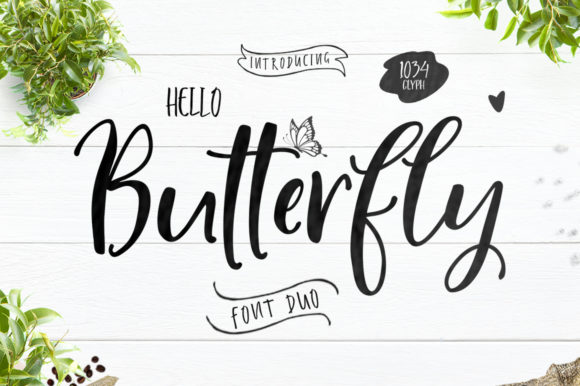 Hello Butterfly Duo Font: A Charming Handwritten Typeface