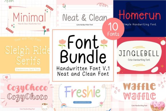 Neat & Clean Handwritten Font Bundle V.1: A Creative Collection