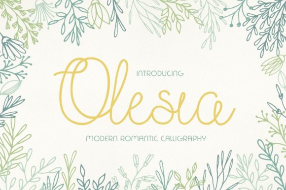 Olesia Handwritten Font: A Refined Choice for Romantic Designs