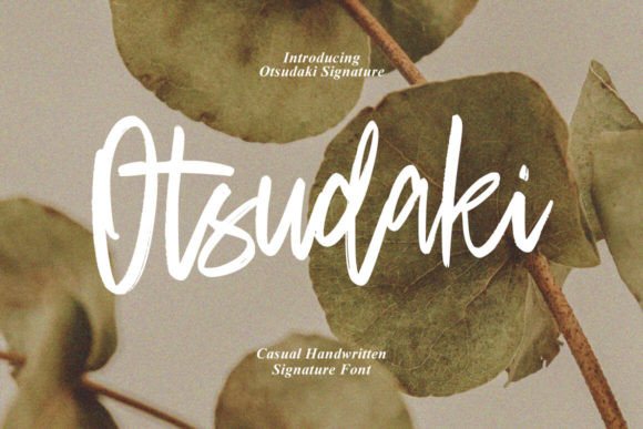 Otsudaki Font: A Handmade Signature Style Typeface