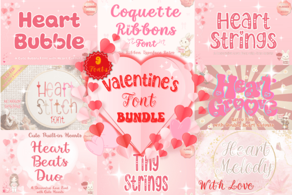 Valentine's Font Bundle: 10 Premium Fonts for Love-Inspired Design